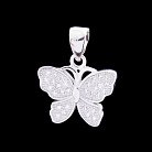 Срібна підвіска "Метелик" з фіанітами 132254 от ювелирного магазина Оникс - 1