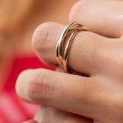Золотое кольцо "Круговорот" (тройное) к08019 от ювелирного магазина Оникс - 3