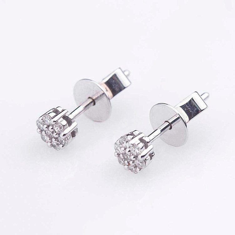 Золоті сережки-пусети з діамантами с136 від ювелірного магазину Онікс