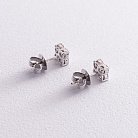 Золоті сережки - пусети з діамантами сб0090cha от ювелирного магазина Оникс - 3