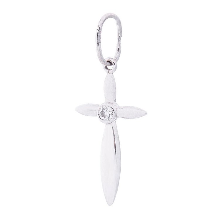 Золотой детский крестик (фианит) п01873 от ювелирного магазина Оникс