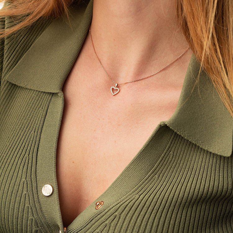 Золотой кулон "Сердечко" (бриллиант) пб0175nl от ювелирного магазина Оникс - 3