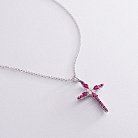 Золотий хрест з діамантами та рубінами MP8087Cgm от ювелирного магазина Оникс