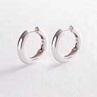 Серебряные серьги - кольца 123220 от ювелирного магазина Оникс