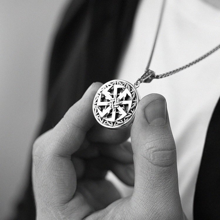 Срібний кулон "Оберіг Коловрат із Зіркою Русі" 169 від ювелірного магазину Онікс - 8