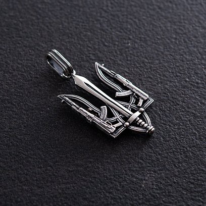 Підвіска "Герб України - Тризуб" у сріблі 133150 №7