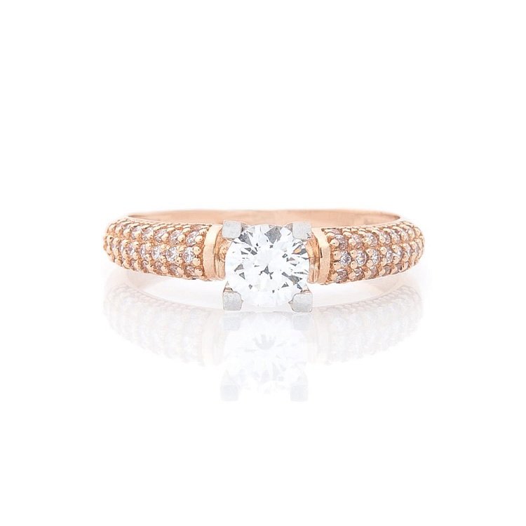 Заручальна каблучка (фіаніти) к02763 від ювелірного магазину Онікс - 2