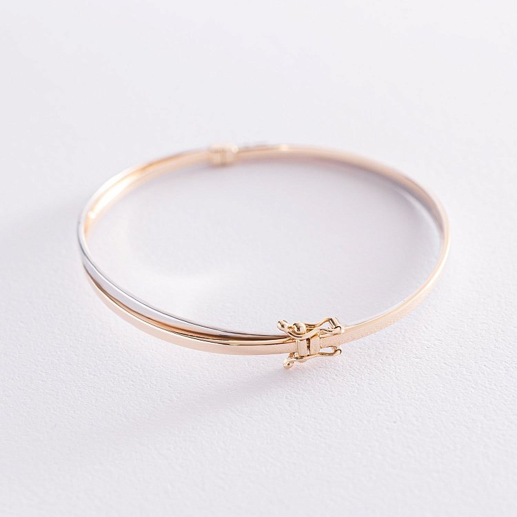 Жесткий золотой браслет б04756 от ювелирного магазина Оникс - 2