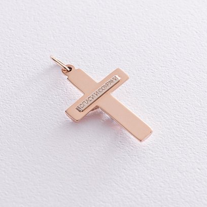 Золотий хрестик "Розп'яття. Спаси і Збережи" п03596 №2