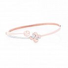 Золотой браслет "Клевер с бабочкой" (фианиты) б02973 от ювелирного магазина Оникс