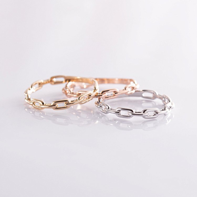 Каблучка "Ланцюжок" у жовтому золоті к07110 від ювелірного магазину Онікс - 17