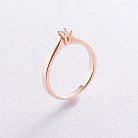 Помолвочное кольцо в красном золоте (бриллиант) кб0238 от ювелирного магазина Оникс - 3