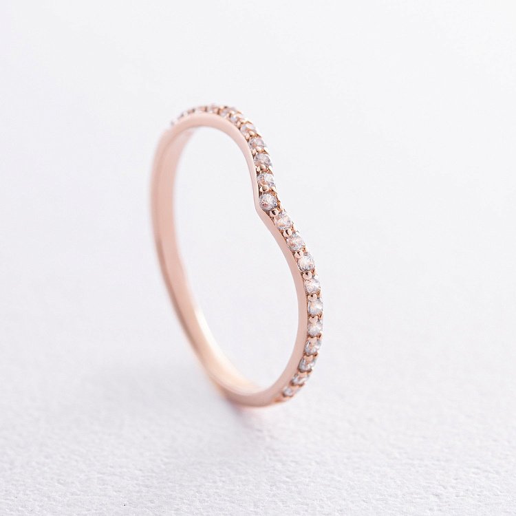 Кольцо "Особенное" с фианитами (красное золото) к07466 от ювелирного магазина Оникс - 10