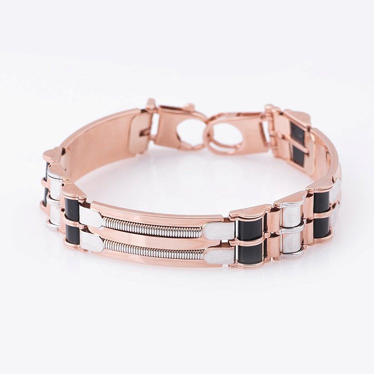 Эксклюзивный мужской браслет с ониксом б02502 от ювелирного магазина Оникс