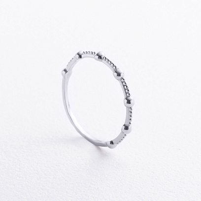 Кольцо "Lisa" в белом золоте к08494 №3