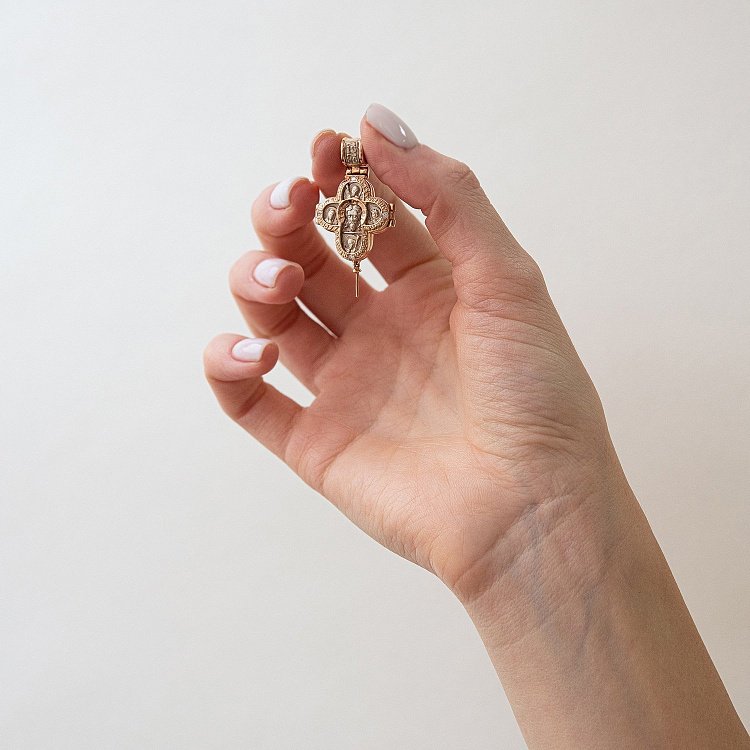 Золотий мощевик з фіанітами 7041478 від ювелірного магазину Онікс - 3