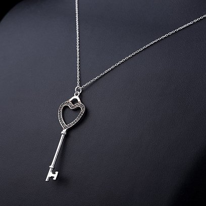 Срібне кольє "Ключик" 18454 №5