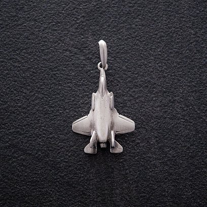 Підвіска "Військовий літак - Винищувач" у сріблі 133209 №3