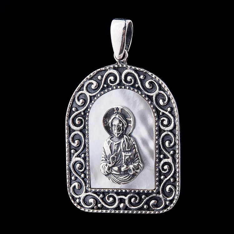 Серебряная ладанка с перламутром 131125 от ювелирного магазина Оникс