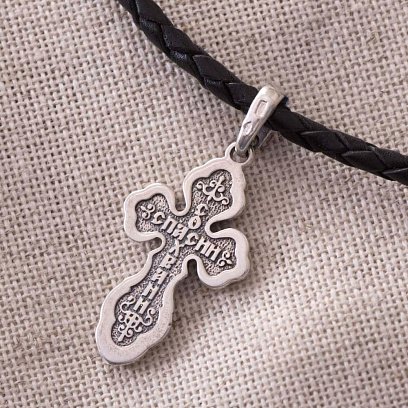 Серебряный крестик (чернение) 131967 №6