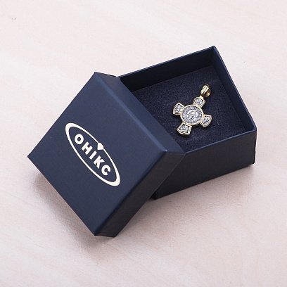 Серебряный крест с позолотой . '' Спас. Касперовская икона Божией Матери'' 132444 №4