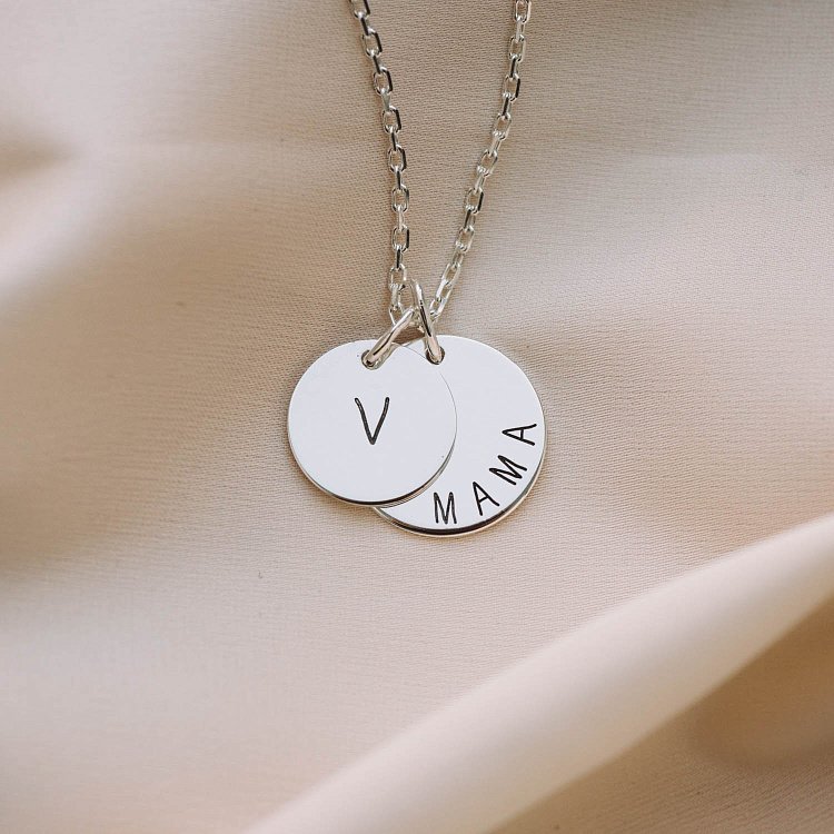 Двойной кулон "Мама и малыш" (метрика рождения) 132724dvam от ювелирного магазина Оникс - 2