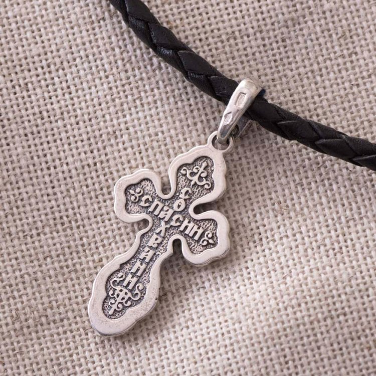 Серебряный крестик (чернение) 131967 от ювелирного магазина Оникс - 5