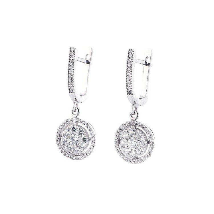 Золоті сережки (фіаніти) с227d від ювелірного магазину Онікс - 1