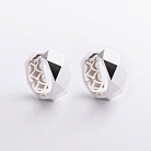 Сережки - кільця "Грані" у сріблі 123518 от ювелирного магазина Оникс