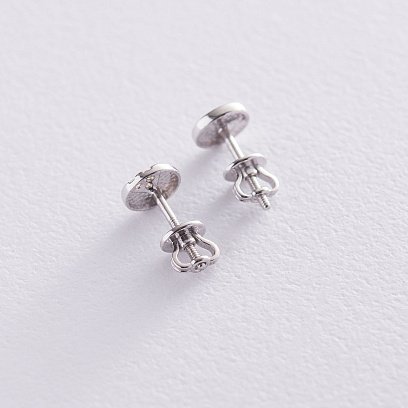 Золоті сережки - пусети з фіанітами с06723 №4