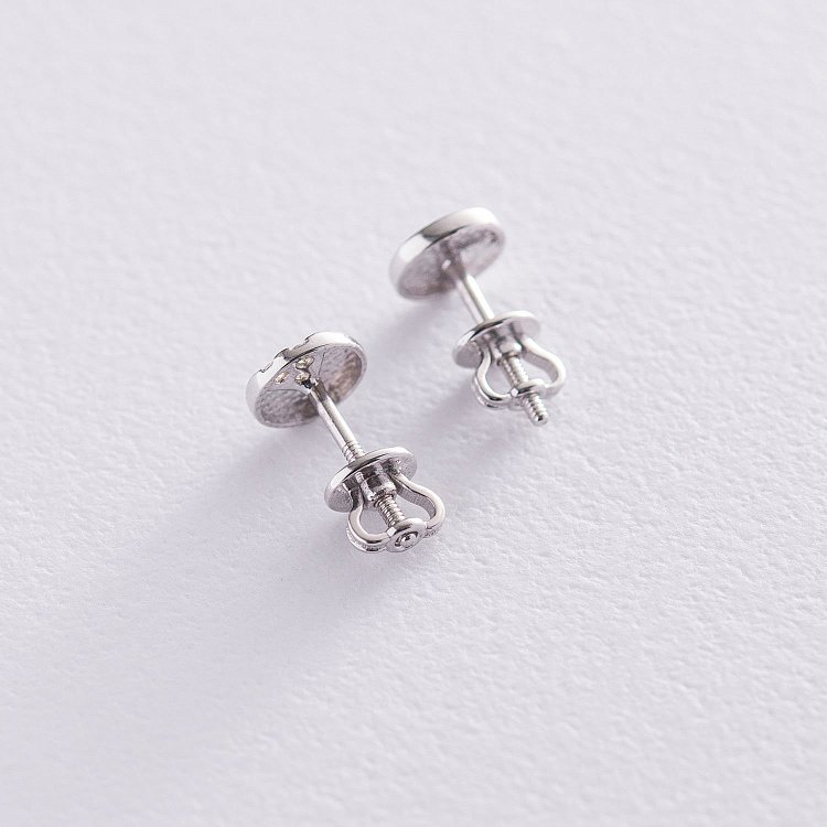 Золоті сережки - пусети з фіанітами с06723 від ювелірного магазину Онікс - 3