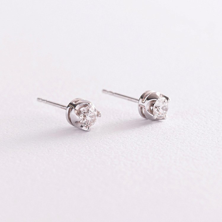 Золоті сережки - пусети з діамантами с178ar від ювелірного магазину Онікс