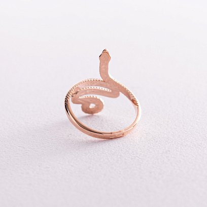 Каблучка "Змія" у червоному золоті к07103 №3