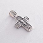 Серебряный крест "Распятие Христово. Деисус" (чернение) 132991 от ювелирного магазина Оникс - 3