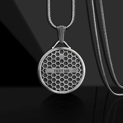 Серебряный кулон "Георгий Победоносец" (возможна гравировка) 133180 №5