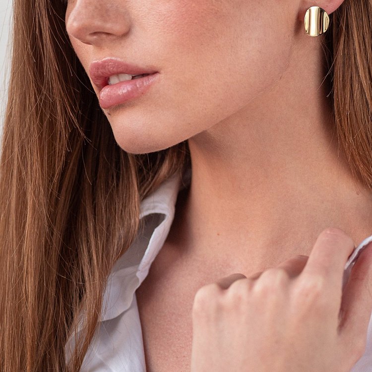 Сережки "Досконалість" в жовтому золоті 470085М від ювелірного магазину Онікс - 2