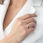 Помолвочное кольцо в красном золоте (бриллиант) кб0136arp от ювелирного магазина Оникс - 1