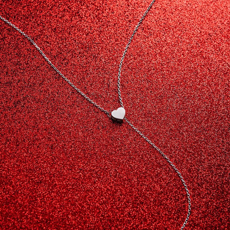 Серебряное колье "Сердечко" (регулируемая длина) OR121165 от ювелирного магазина Оникс - 8