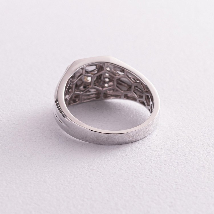 Золота чоловіча печатка з діамантами кб0218ri від ювелірного магазину Онікс - 1