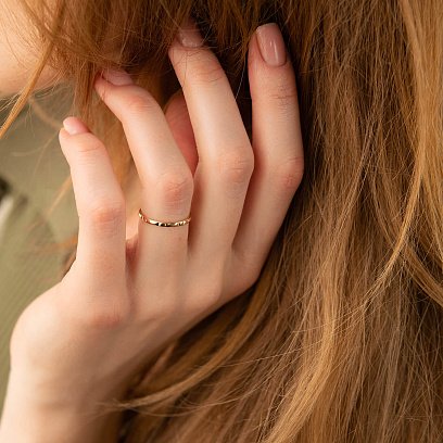 Кольцо "Меган" в желтом золоте к07415 №3