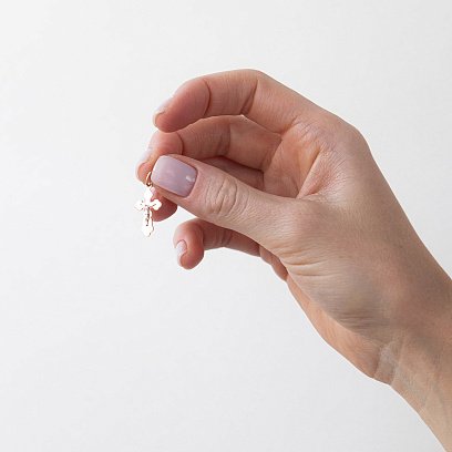 Золотой крестик "Распятие. Спаси и Сохрани" п03628 №2