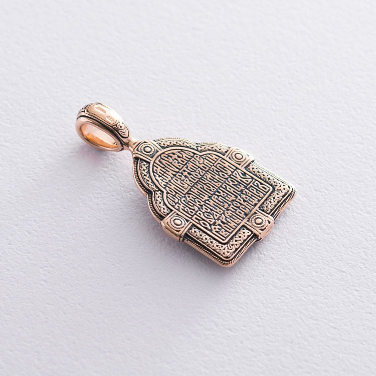 Подвеска "Икона Божией Матери Тихвинской" (чернение) п00790 от ювелирного магазина Оникс - 1