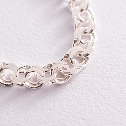 Мужской серебряный браслет (гарибальди 0.6 см) б021743 №3