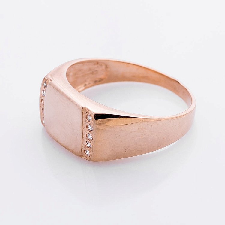 Чоловіча печатка (фіаніти) к00898к від ювелірного магазину Онікс - 1