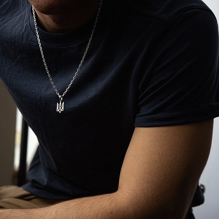 Подвеска "Герб Украины - Тризуб" в серебре 133151 от ювелирного магазина Оникс - 10