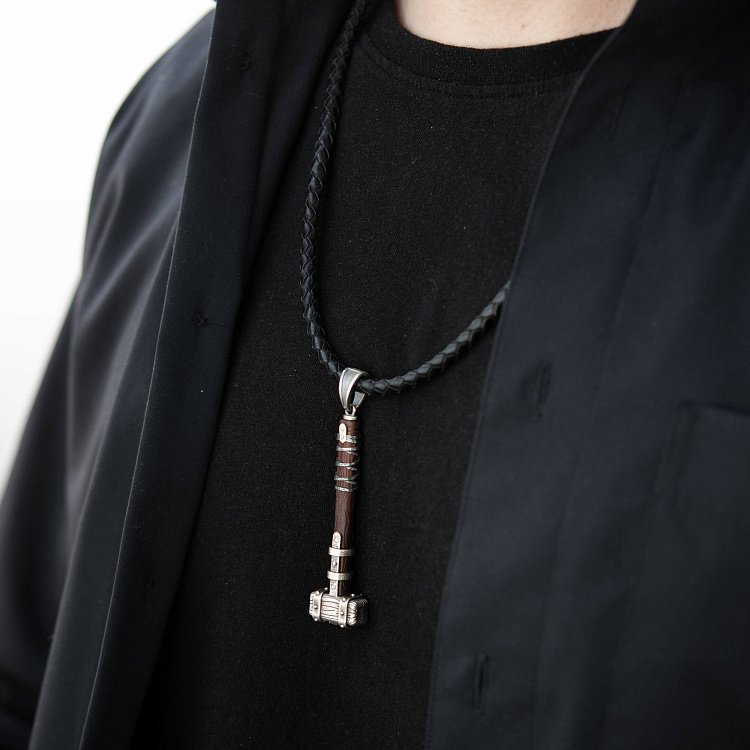 Срібний кулон "Молот вікінга" з ебеном 1116п від ювелірного магазину Онікс - 6