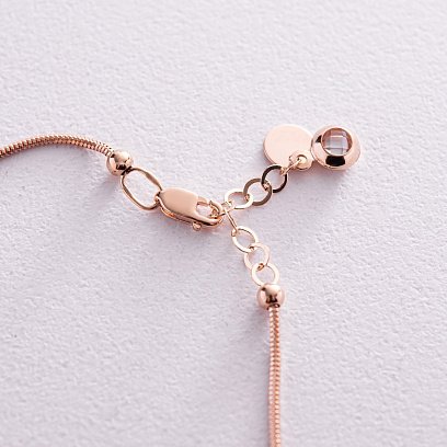 Браслет "Кульки" у червоному золоті (фіаніти) б05193 №5