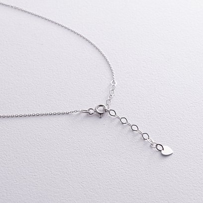 Колье "Сердечко" в белом золоте кол01253 №12