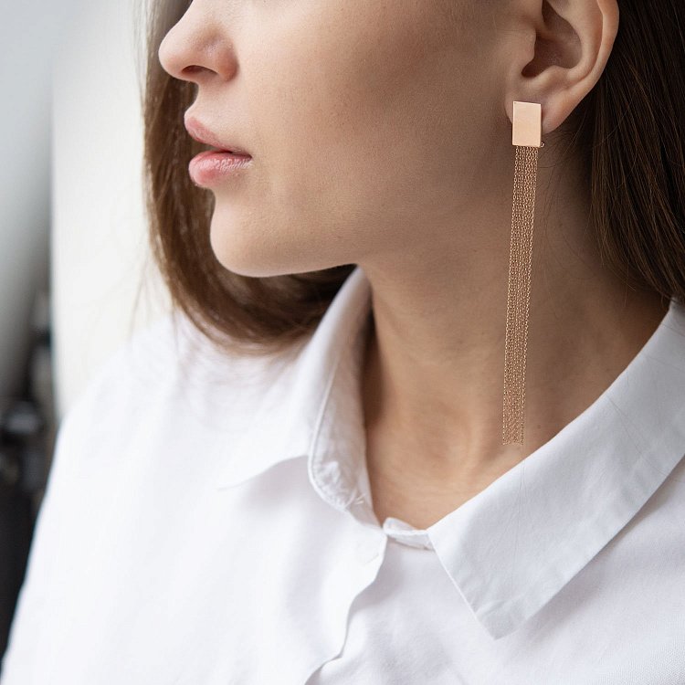 Золоті сережки "Вишуканість" 480069 від ювелірного магазину Онікс