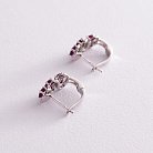 Золоті сережки з діамантами та рубінами сб02761 от ювелирного магазина Оникс - 2